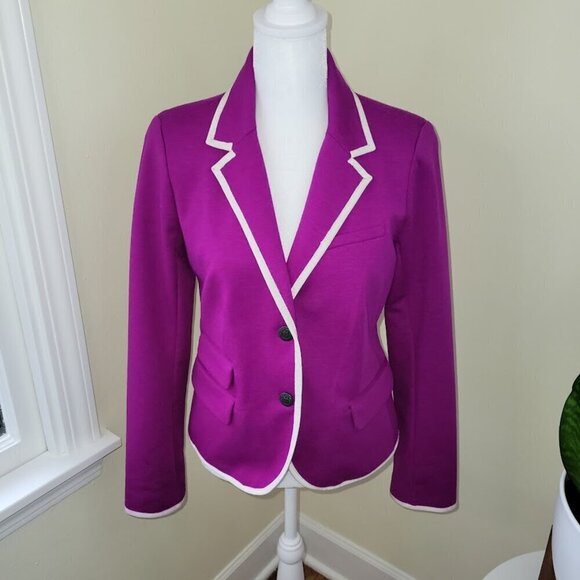 Gap Academy Blazer Fuchsia Pink Classic Preppy Jacket Women's Size 2 - Picture 2 of 15
